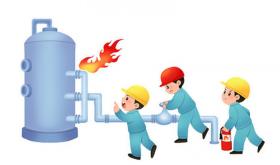 How to deal with a fire in the oxygen generator room